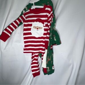 Carter's Christmas Candy Cane Santa 4Piece Pajamas Unisex 18 Months Holiday